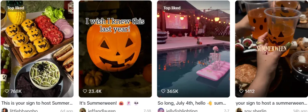 TikTok夏日万圣节话题热度